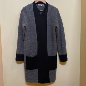 100% wool Cleo long cardigan coat